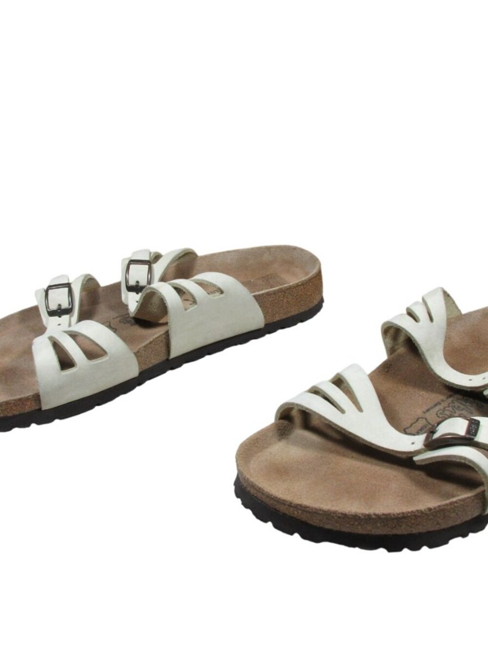 Birkenstock womens light khaki Grenada leather slide sandals 11 M - Picture 2 of 6